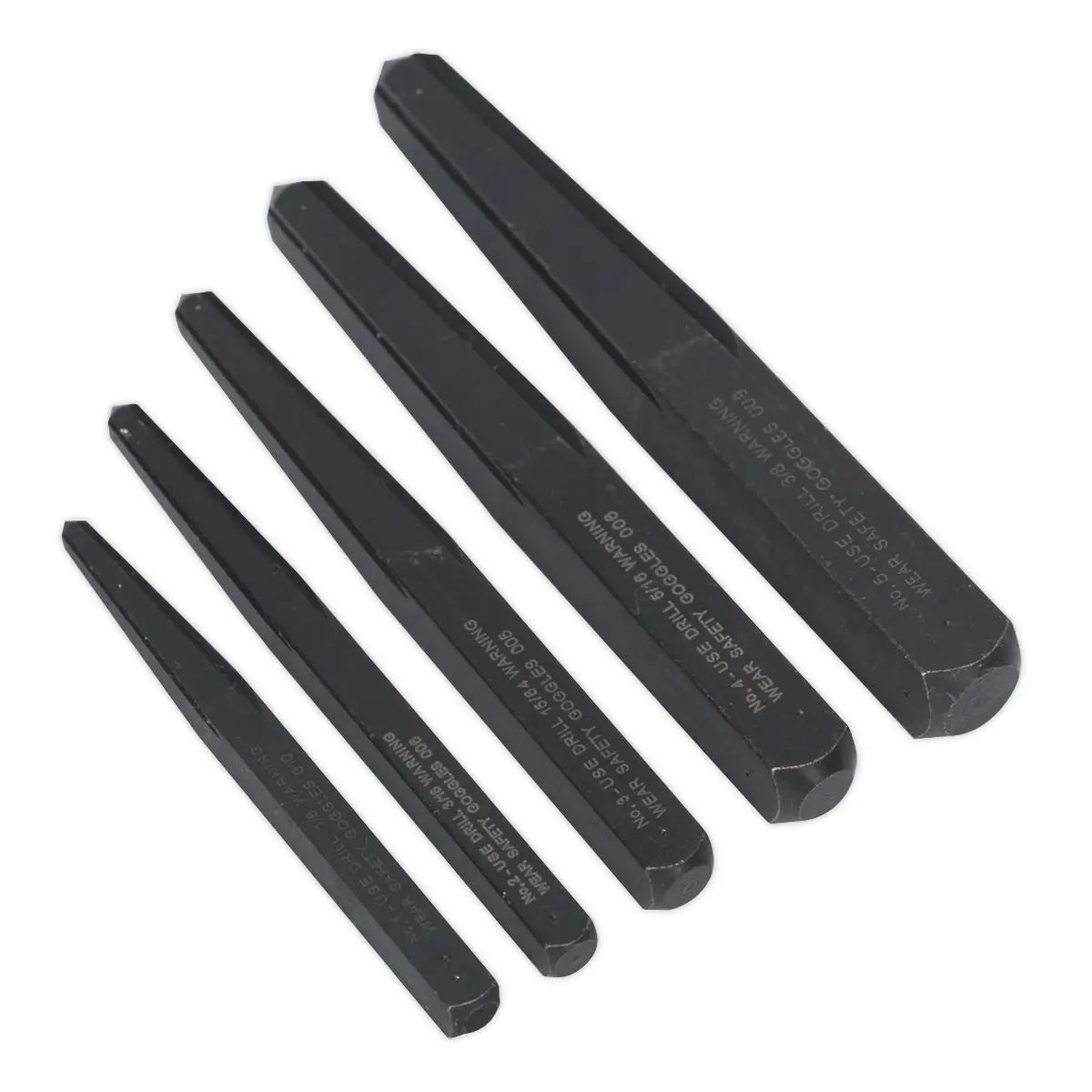 Sealey Screw Extractor Set 5pc Square Type 