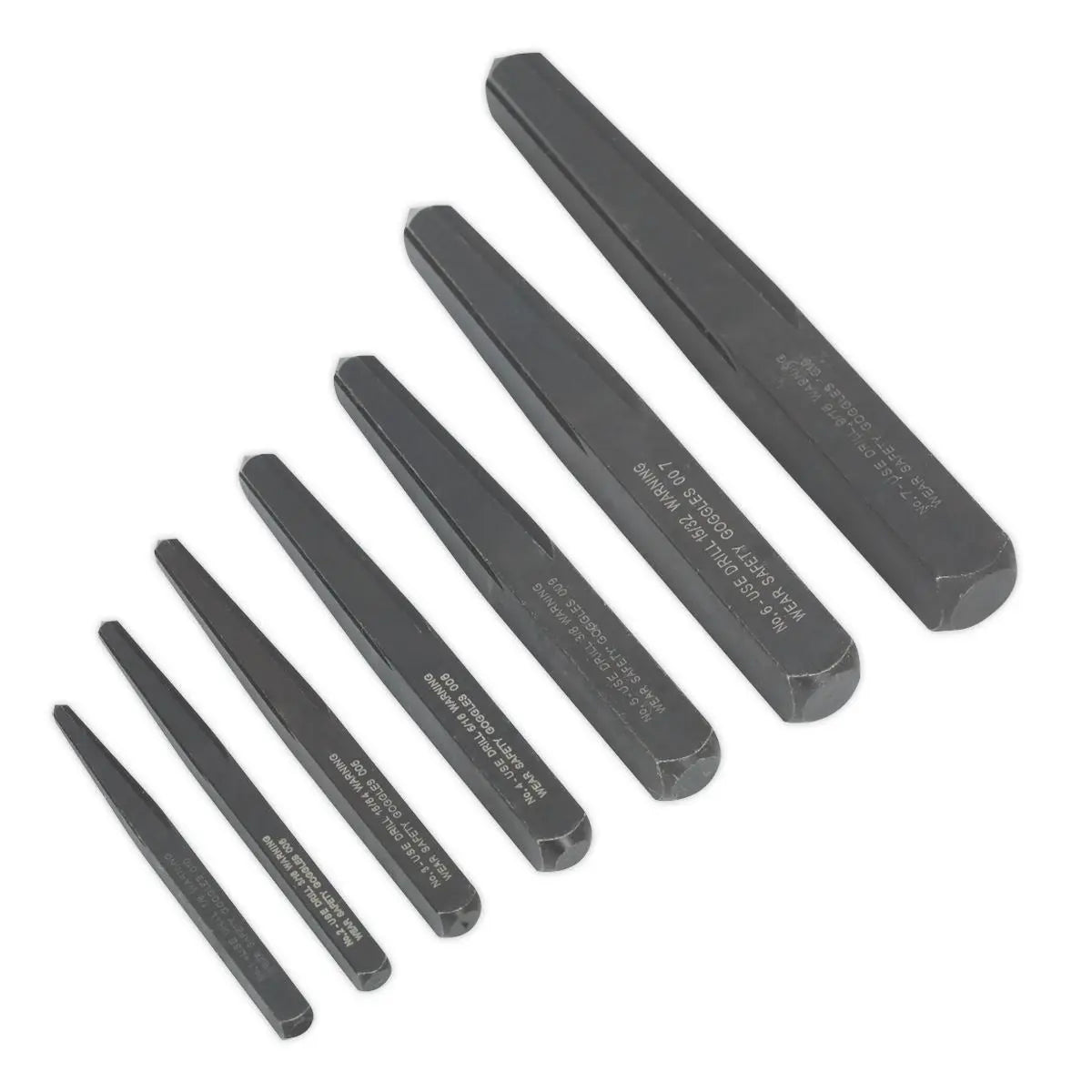 Sealey Screw Extractor Set 7pc Square Type 
