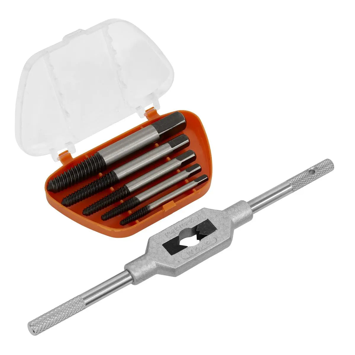 Sealey Screw Extractor Set with Wrench 6pc Helix Type 