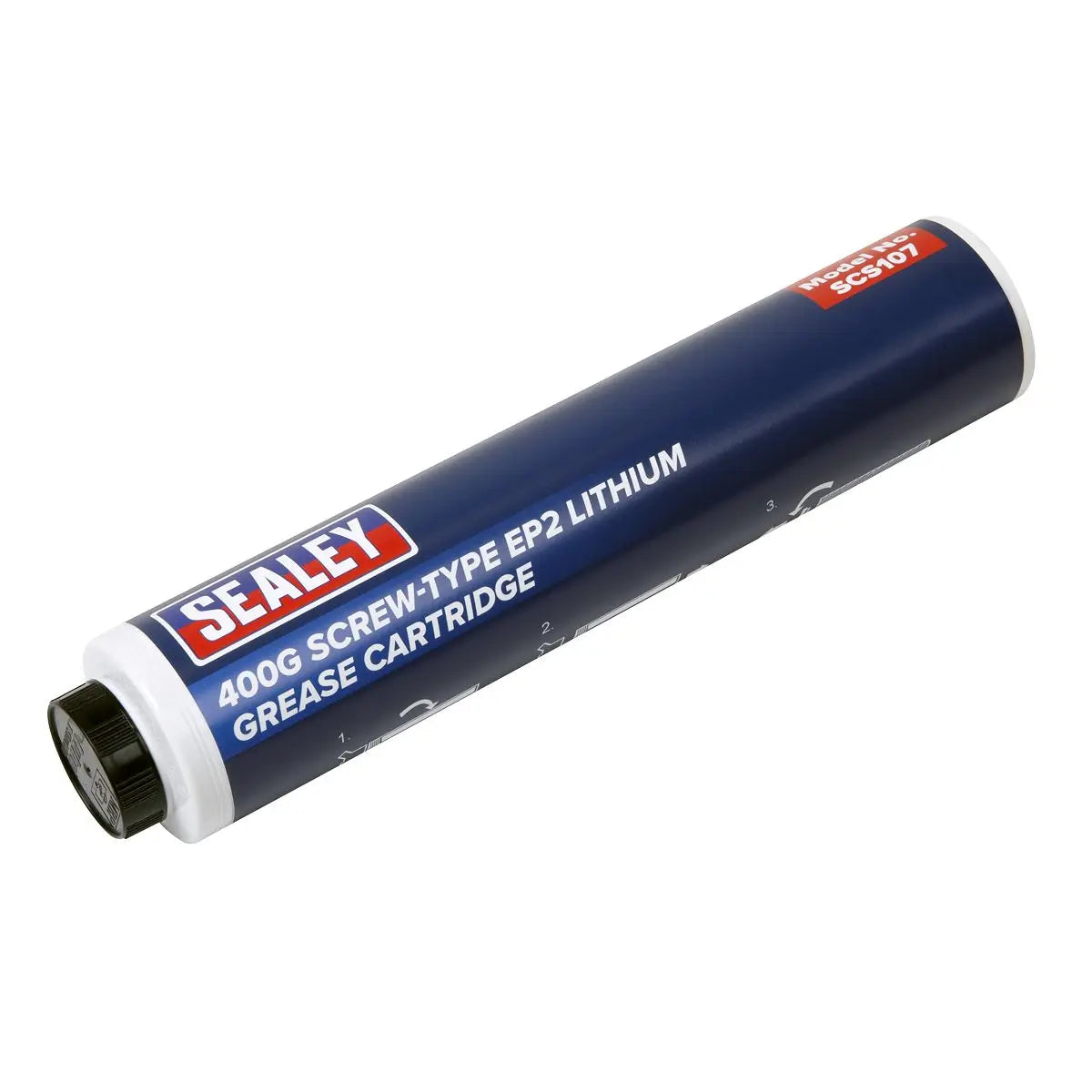 Sealey Screw-Type EP2 Lithium Grease Cartridge 400g 