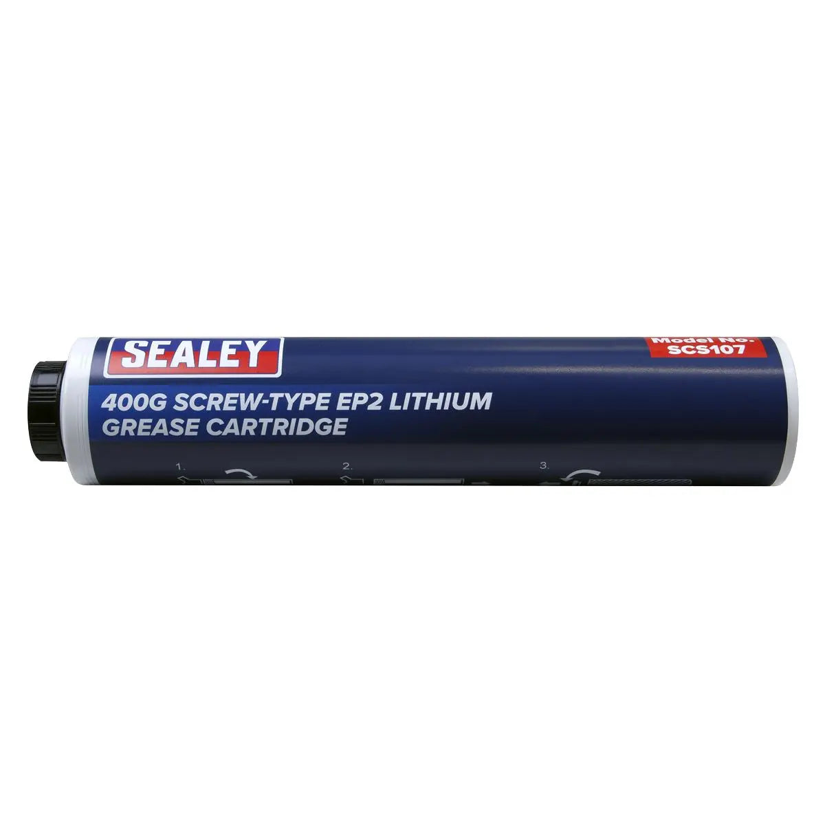 Sealey Screw-Type EP2 Lithium Grease Cartridge 400g 