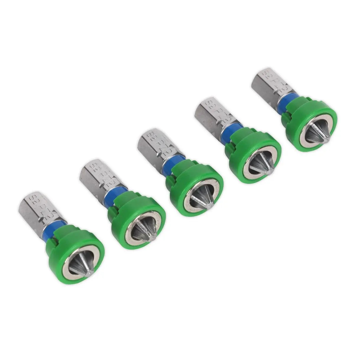 Sealey Screwdriver Bits 5 Pack S2 Steel with Magnetic Holder Pozi Phillips 