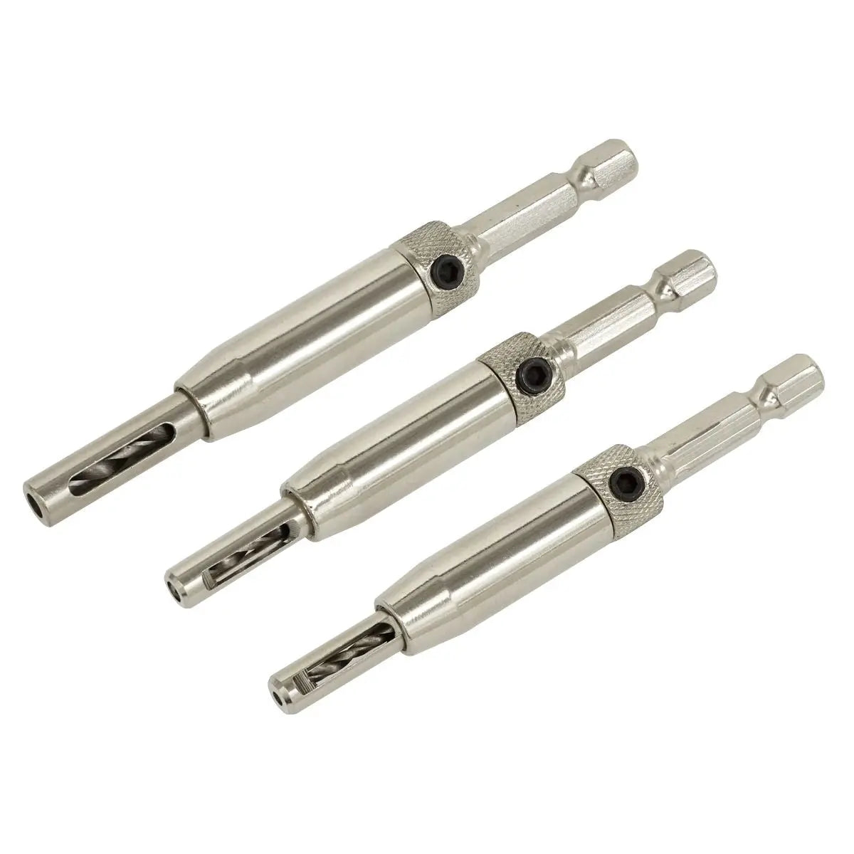 Sealey Self-Centring Chamfered Hinge Drill Set 3pc 