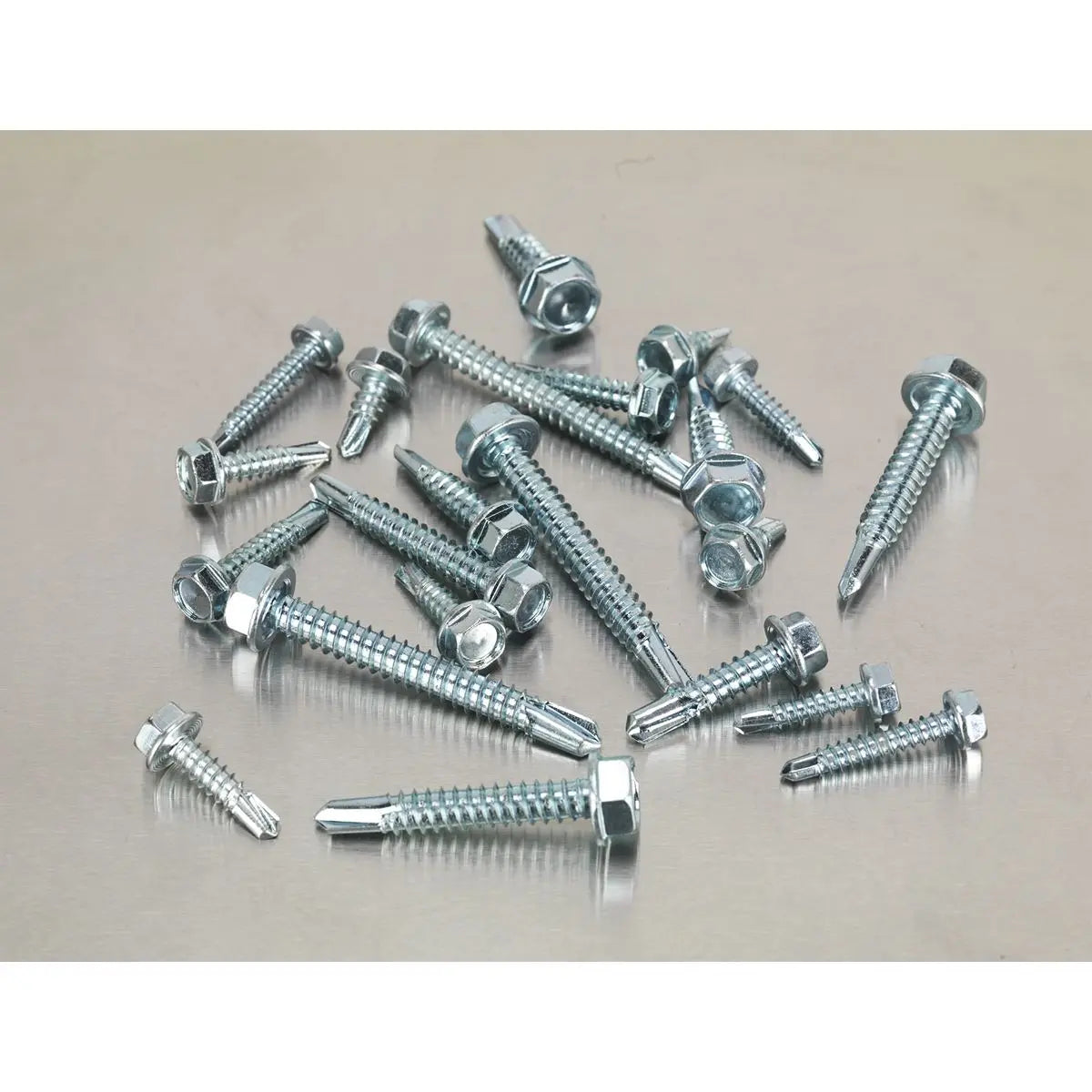 Sealey Self-Drilling Screw Assortment 410pc Hex Head Zinc 