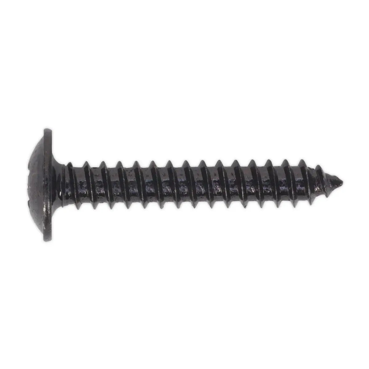 Sealey Self-Tapping Screw 4.2 x 25mm Flanged Head Black Pozi Pack of 100 
