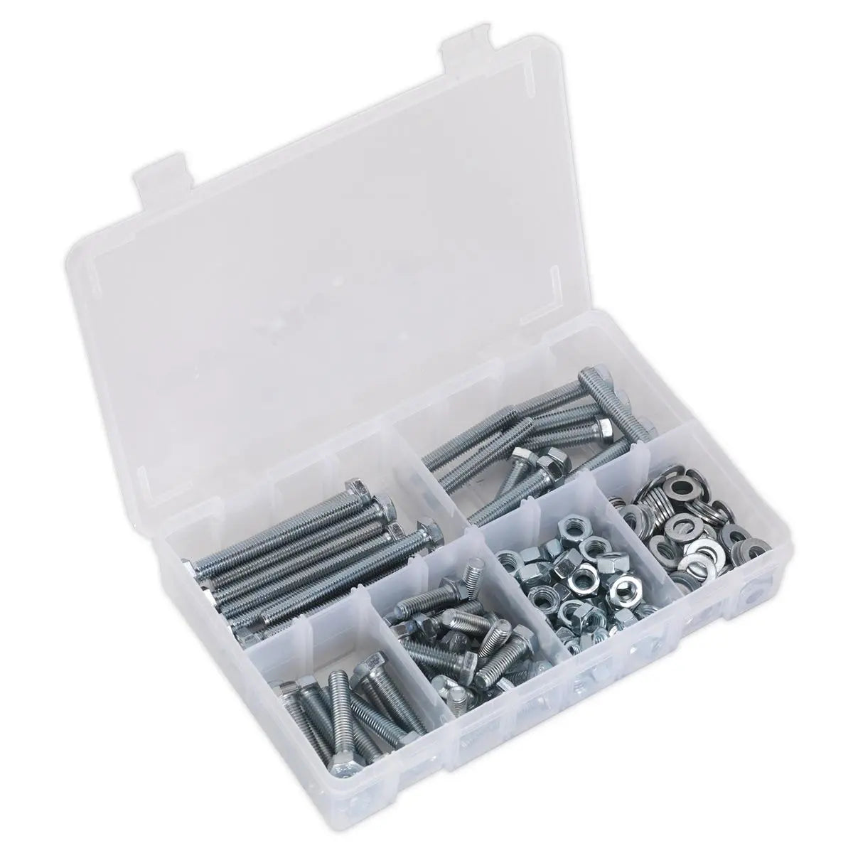 Sealey Setscrew, Nut & Washer Assortment 220pc High Tensile M8 Metric 
