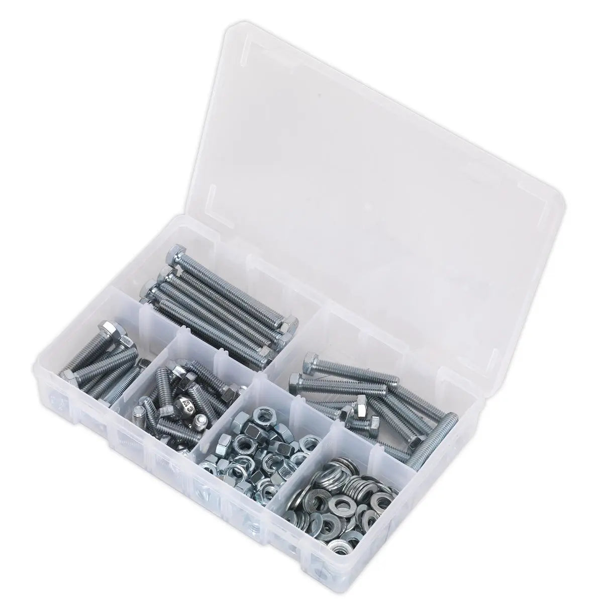 Sealey Setscrew, Nut & Washer Assortment 220pc High Tensile M8 Metric 