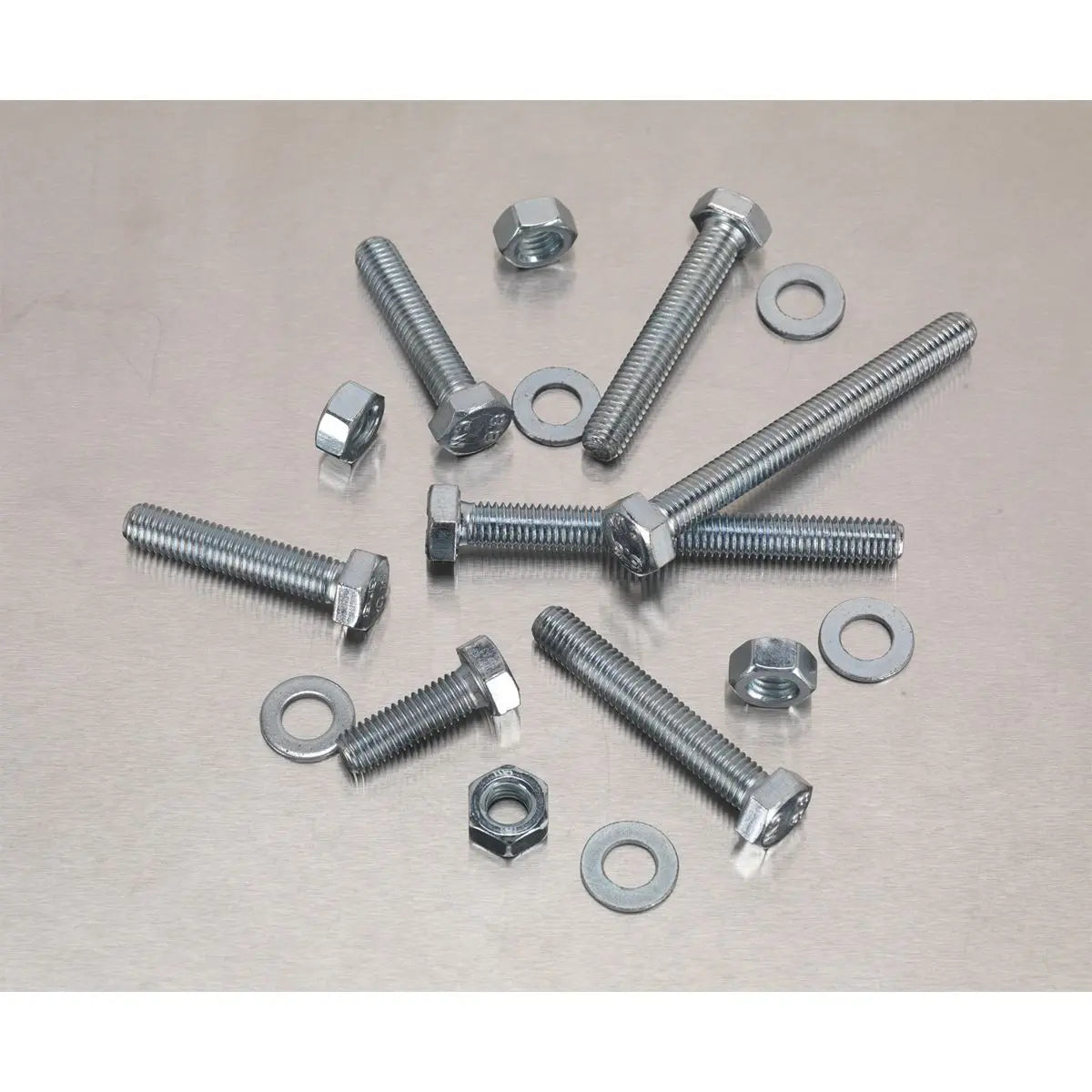Sealey Setscrew, Nut & Washer Assortment 220pc High Tensile M8 Metric 