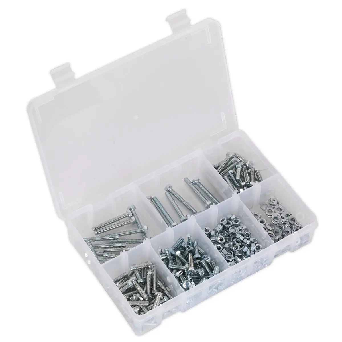 Sealey Setscrew, Nut & Washer Assortment 444pc High Tensile M5 Metric 
