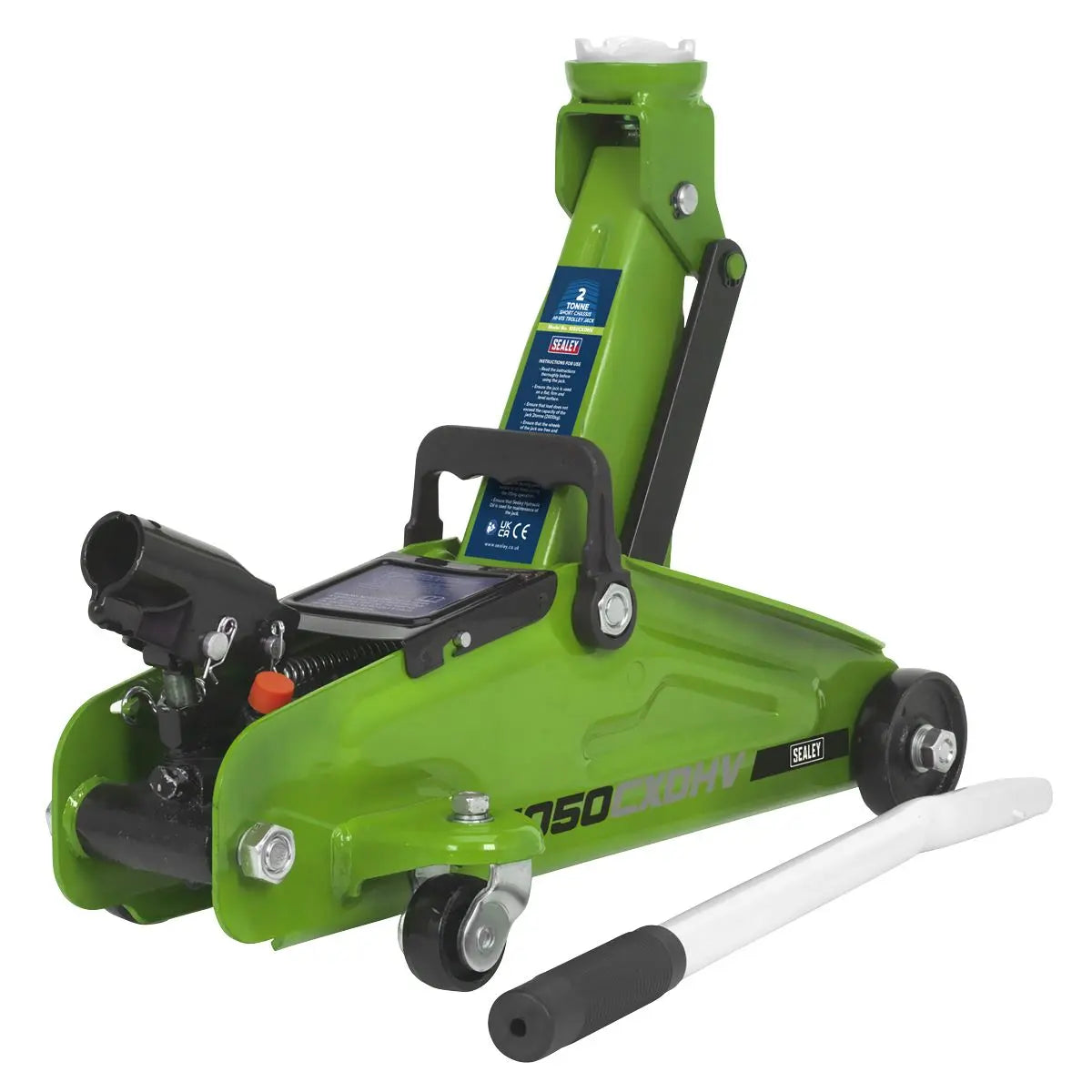 Sealey Short Chassis Trolley Jack with Storage Case 2 Tonne - Green 
