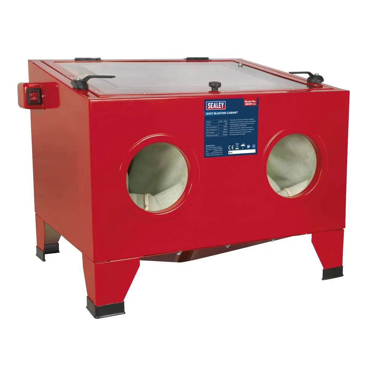 Sealey Shot Blast Cabinet with Gun 640 x 490 x 490mm 