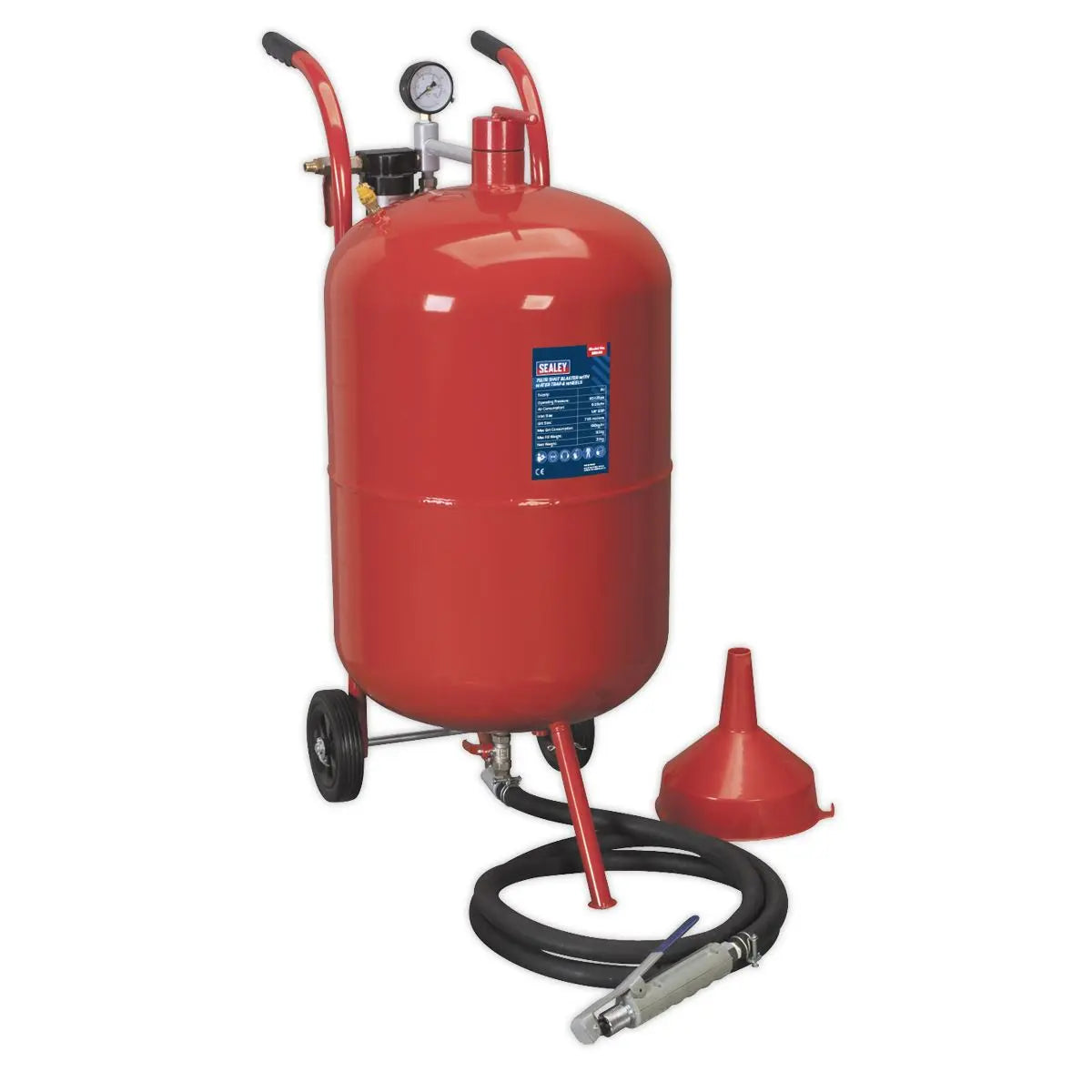 Sealey Shot Blaster with Water Trap & Wheels 75L 