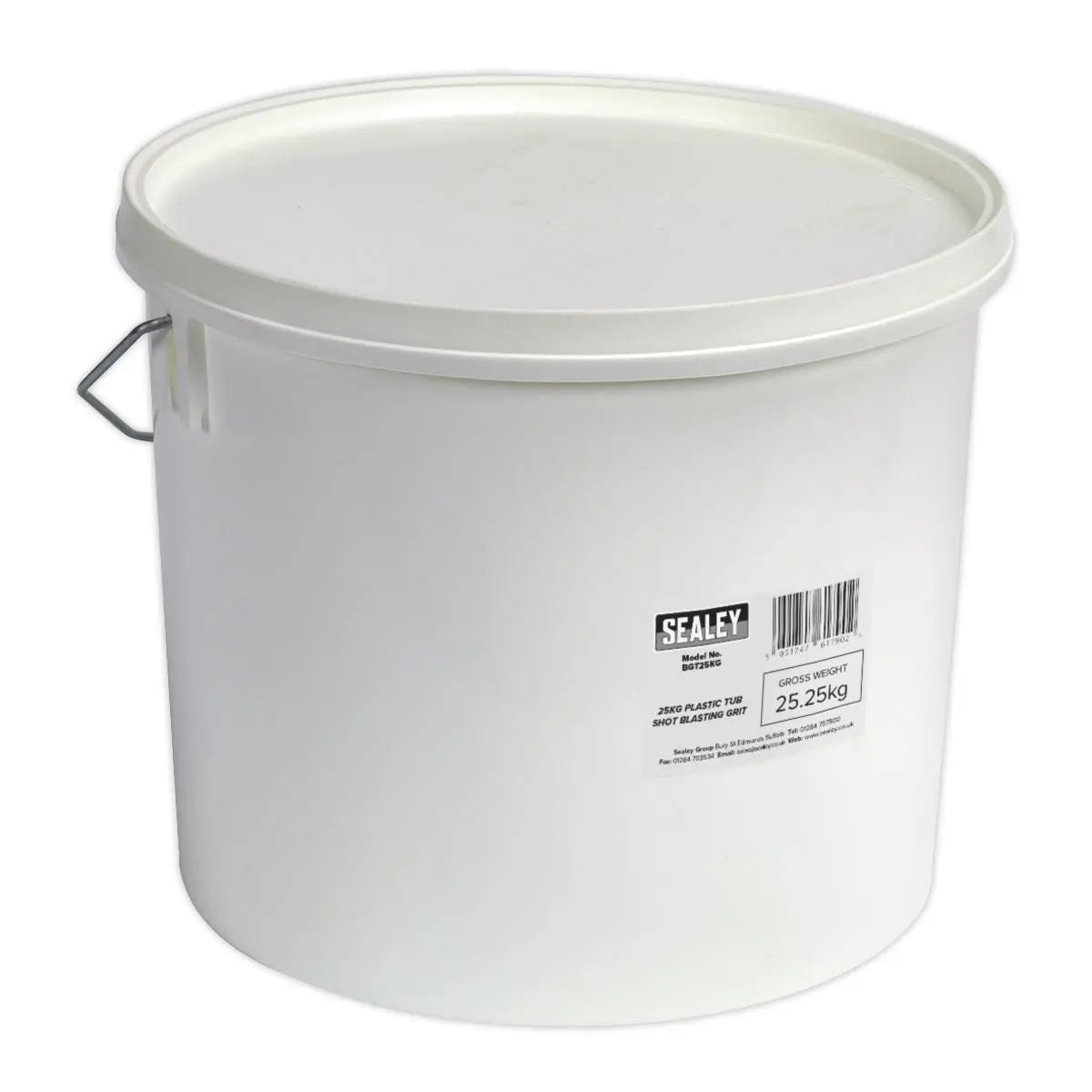 Sealey Shot Blasting Grit 25kg Plastic Tub 