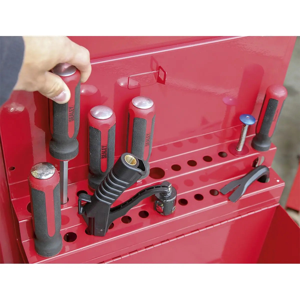 Sealey Side Cabinet for Long Handle Tools - Red 
