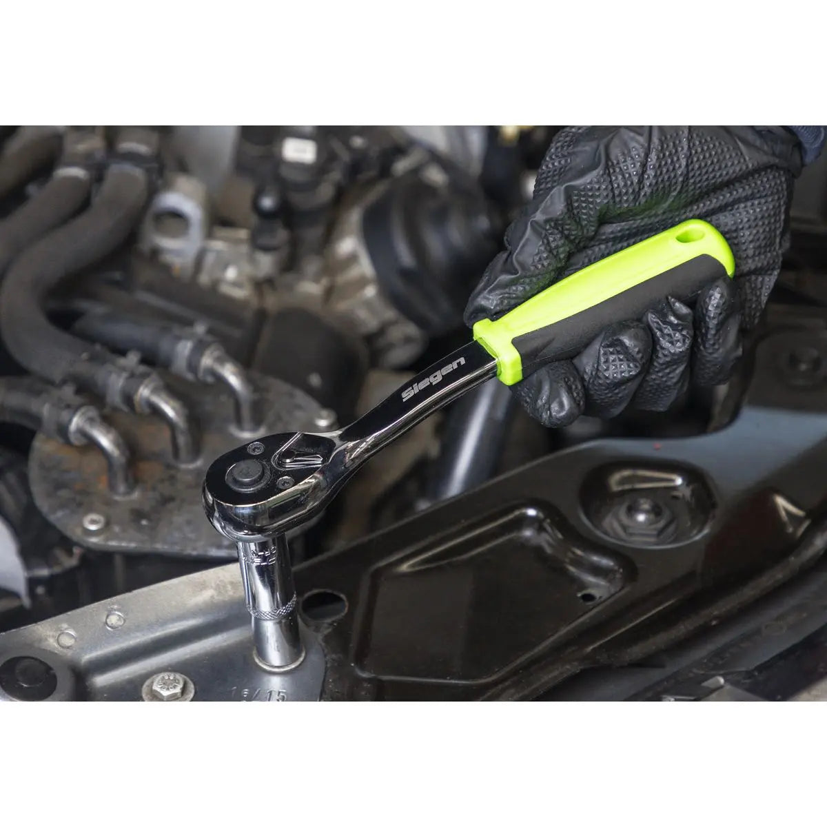 Sealey Siegen Ratchet Wrench, Breaker Bar & Torque Wrench Set 3/8"Sq Drive 7pc  White Rose Tools