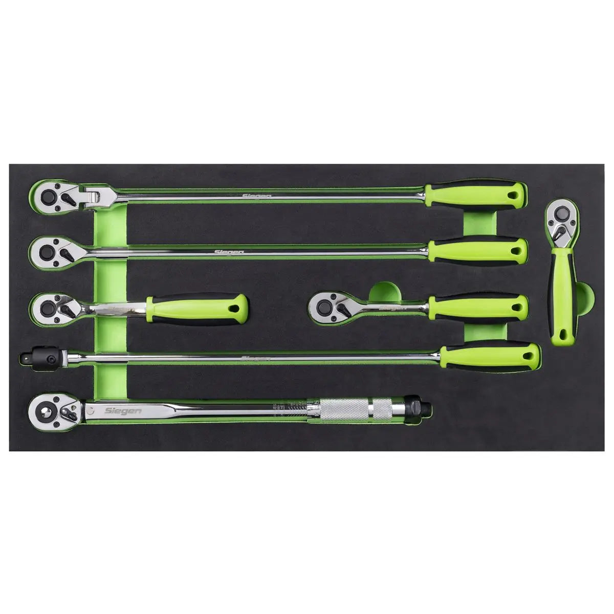 Sealey Siegen Ratchet Wrench, Breaker Bar & Torque Wrench Set 3/8"Sq Drive 7pc  White Rose Tools