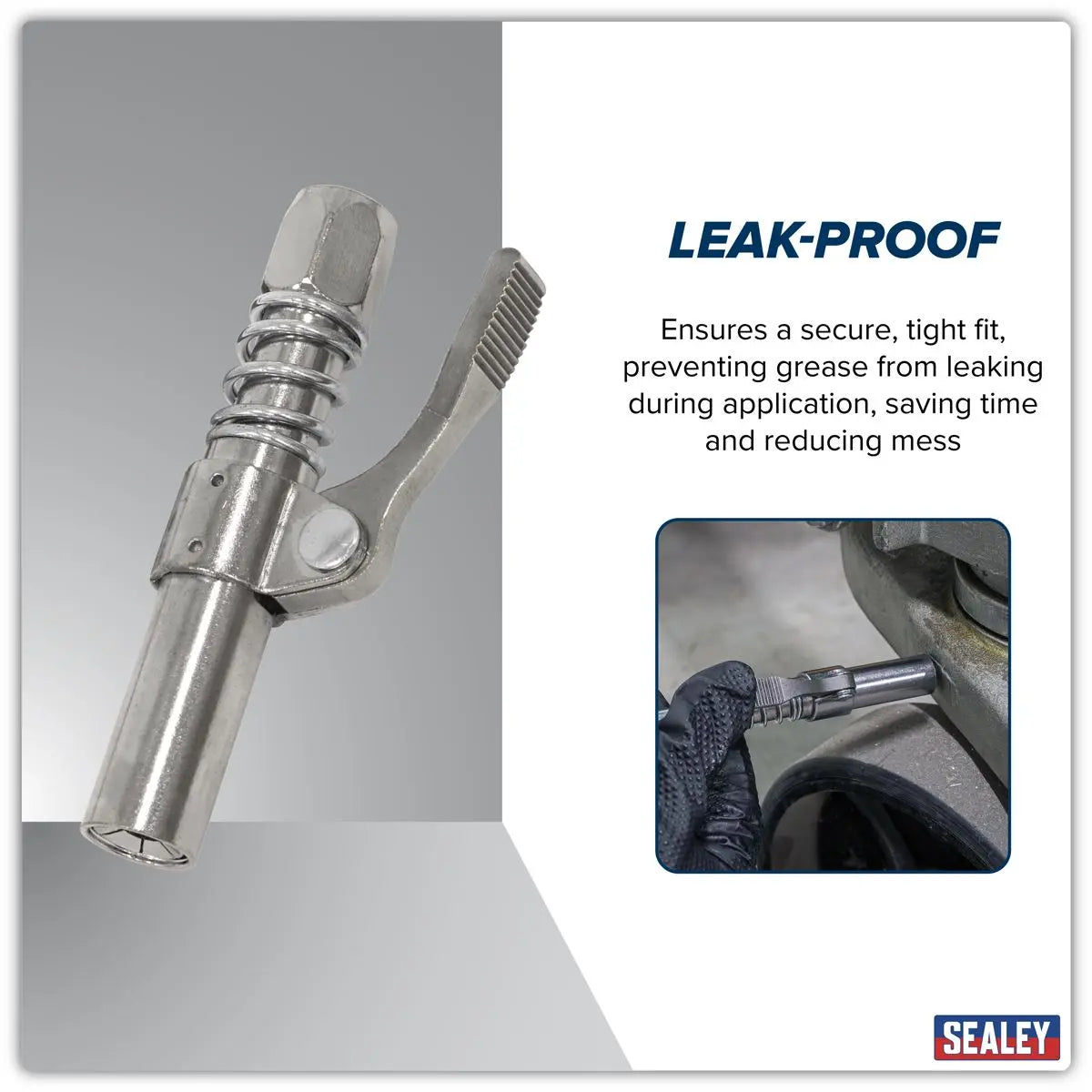 Sealey Single Handle Grease Gun Coupler  White Rose Tools