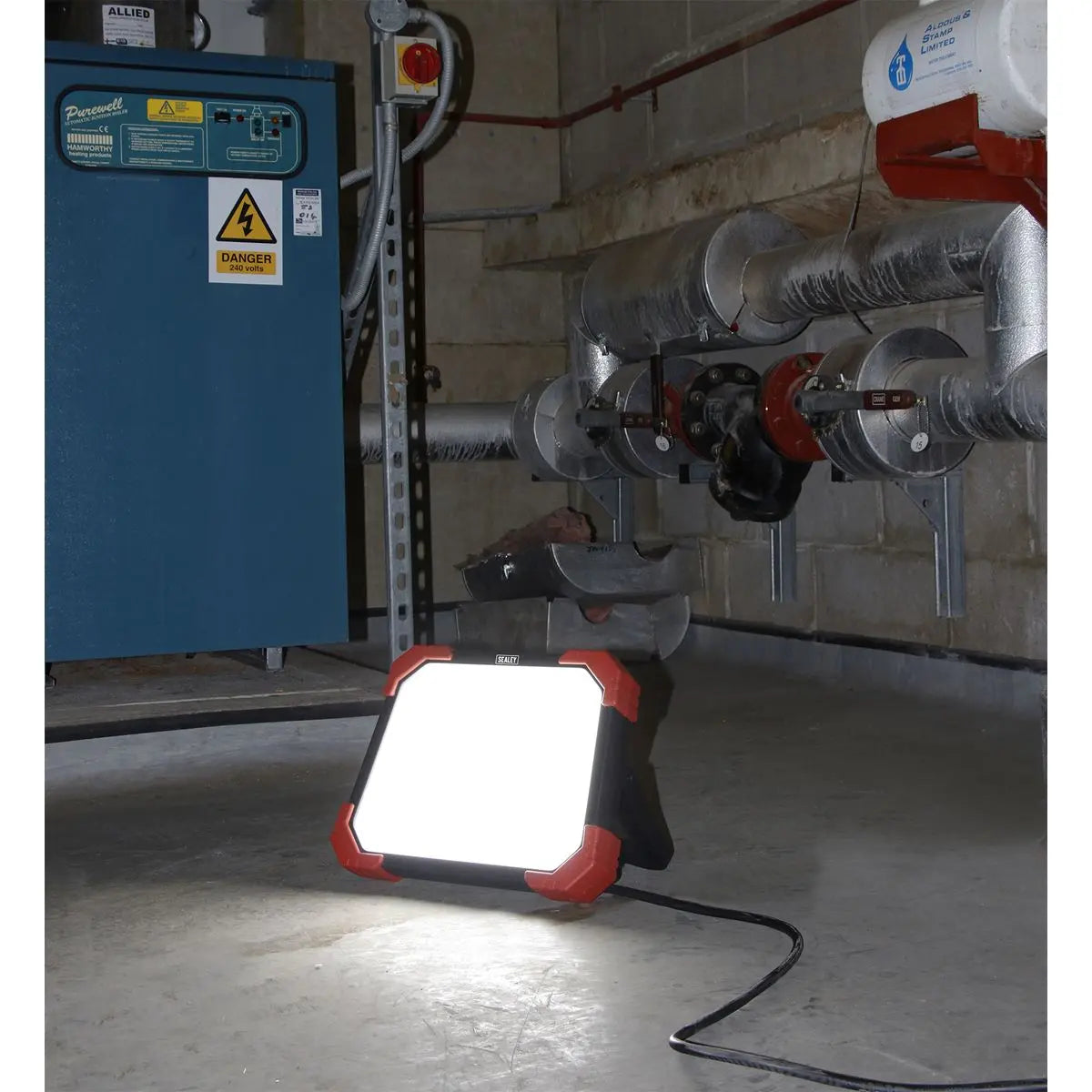 Sealey Site Light with 2 x 13A Sockets 48W SMD LED 230V 