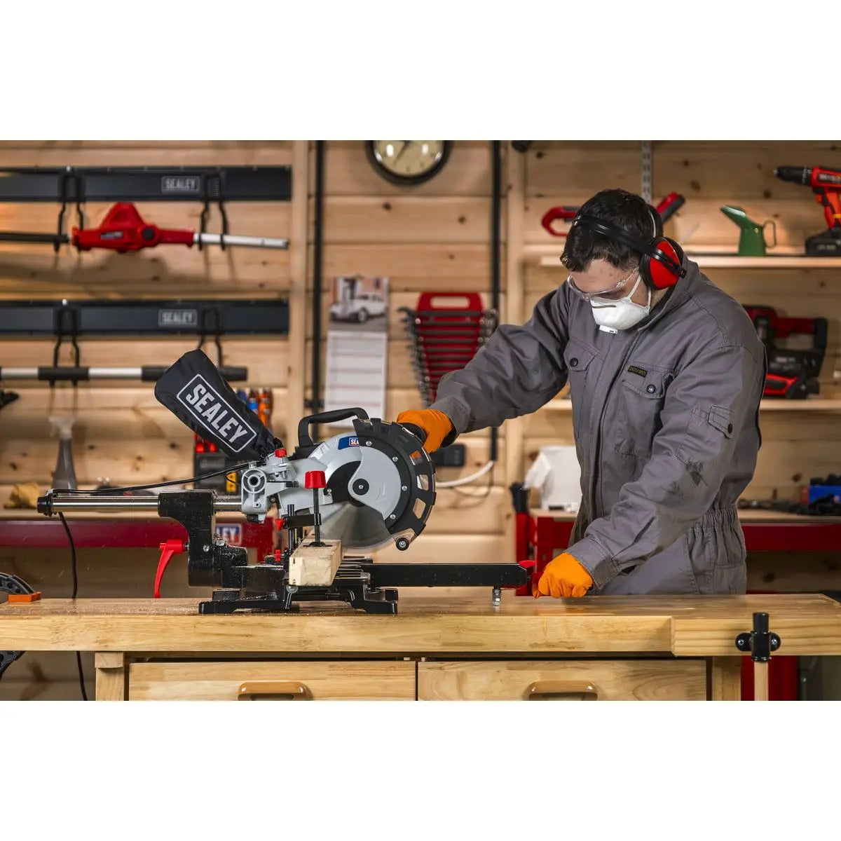 Sealey Sliding Compound Mitre Saw Ø216mm 