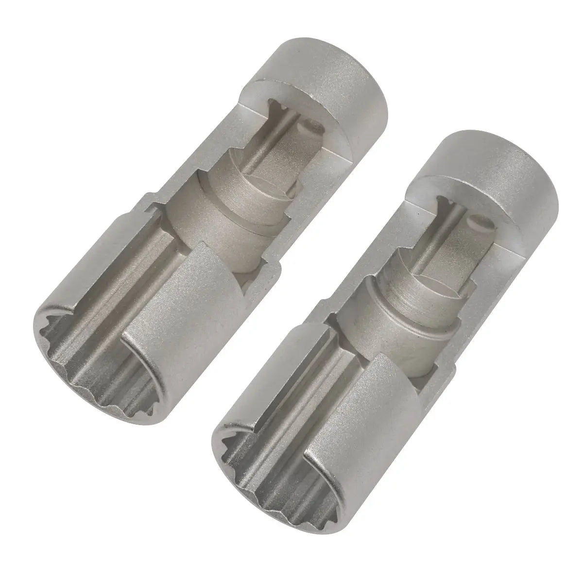 Sealey Slim Profile Diesel Piezo Injector Pipe Sockets 3/8"Sq Drive 17 & 18mm 2pc  White Rose Tools