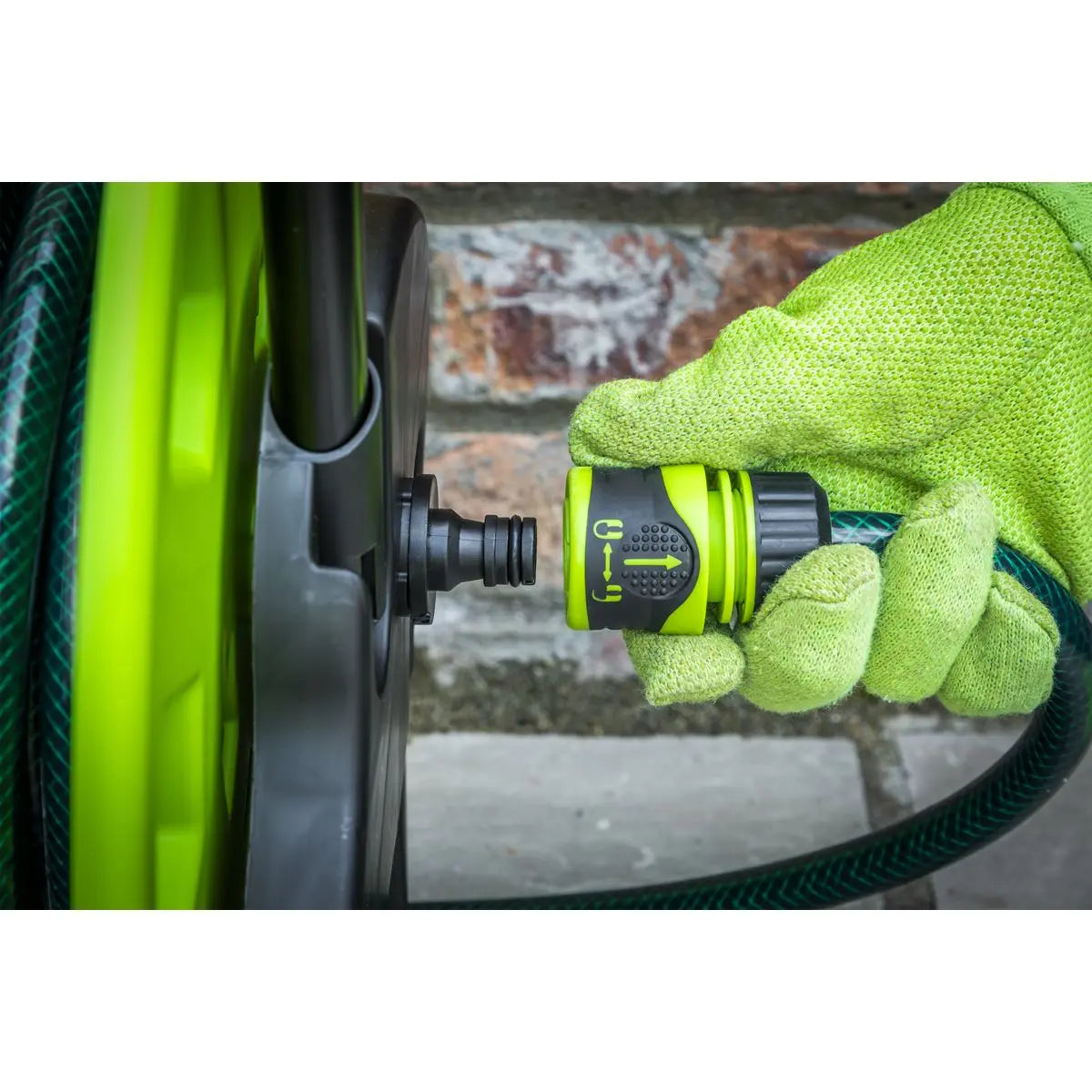 Sealey Soft-Touch Hose Connector with Lock 1/2" - 5/8  White Rose Tools