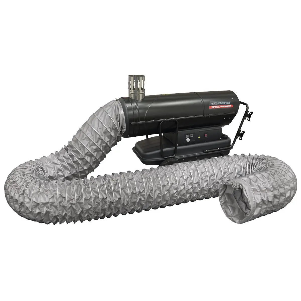 Sealey Space Warmer® Indirect Kerosene Diesel Heater 170,000Btu/hr with 5M Ducting  White Rose Tools