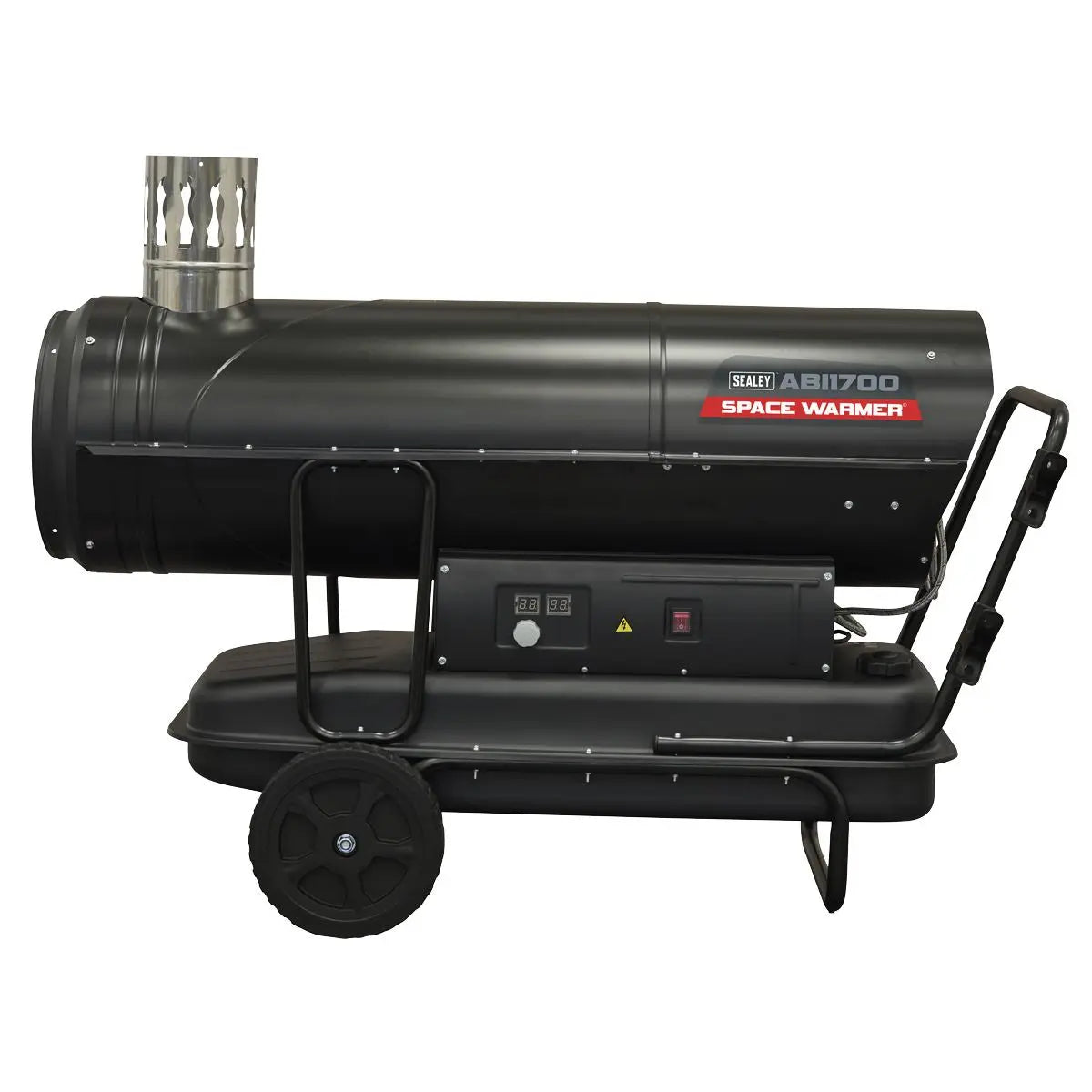 Sealey Space Warmer® Indirect Kerosene Diesel Heater with Wheels 170,000Btu/hr  White Rose Tools