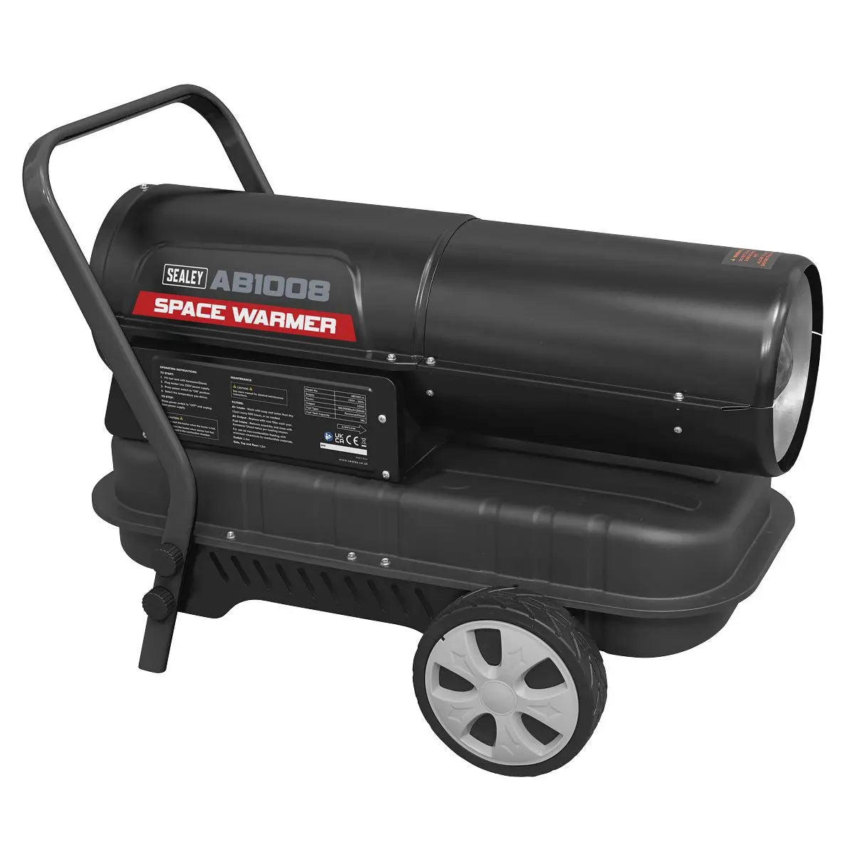 Sealey Space Warmer® Kerosene/Diesel Heater 100,000Btu/hr with Wheels 