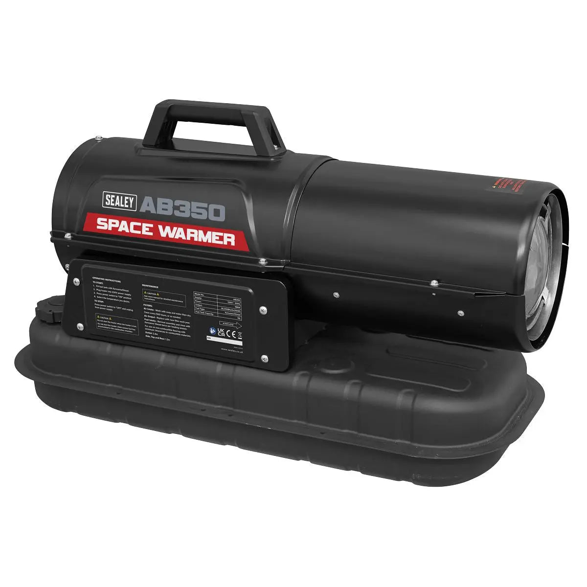 Sealey Space Warmer® Kerosene/Diesel Heater 35,000Btu/hr without Wheels 