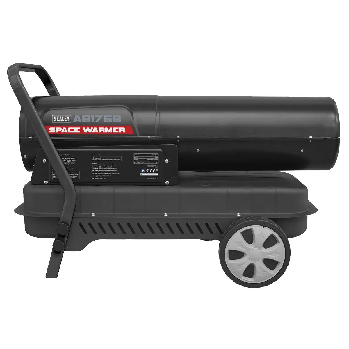 Sealey Space Warmer® Kerosene/Diesel Heater with Wheels 175,000Btu/hr 