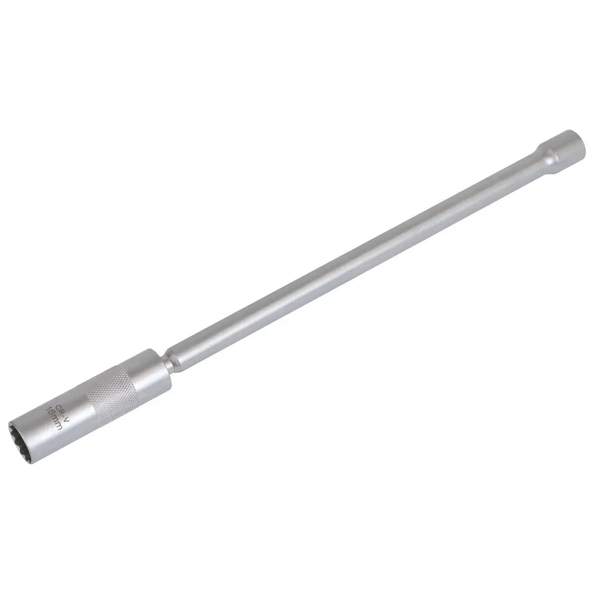 Sealey Spark Plug Socket with Universal Joint & Extension 3/8"Sq Drive 12-Point 16mm  White Rose Tools
