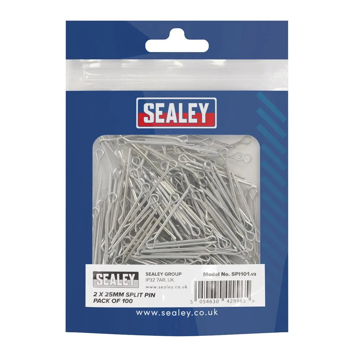 Sealey Split Pin 2 x 25mm Pack of 100 