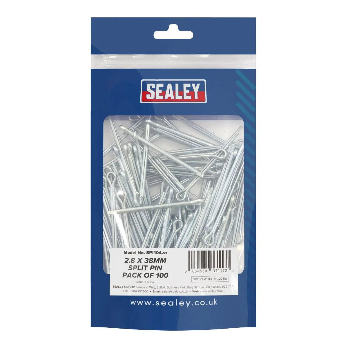 Sealey Split Pin 2.8 x 38mm Pack of 100 