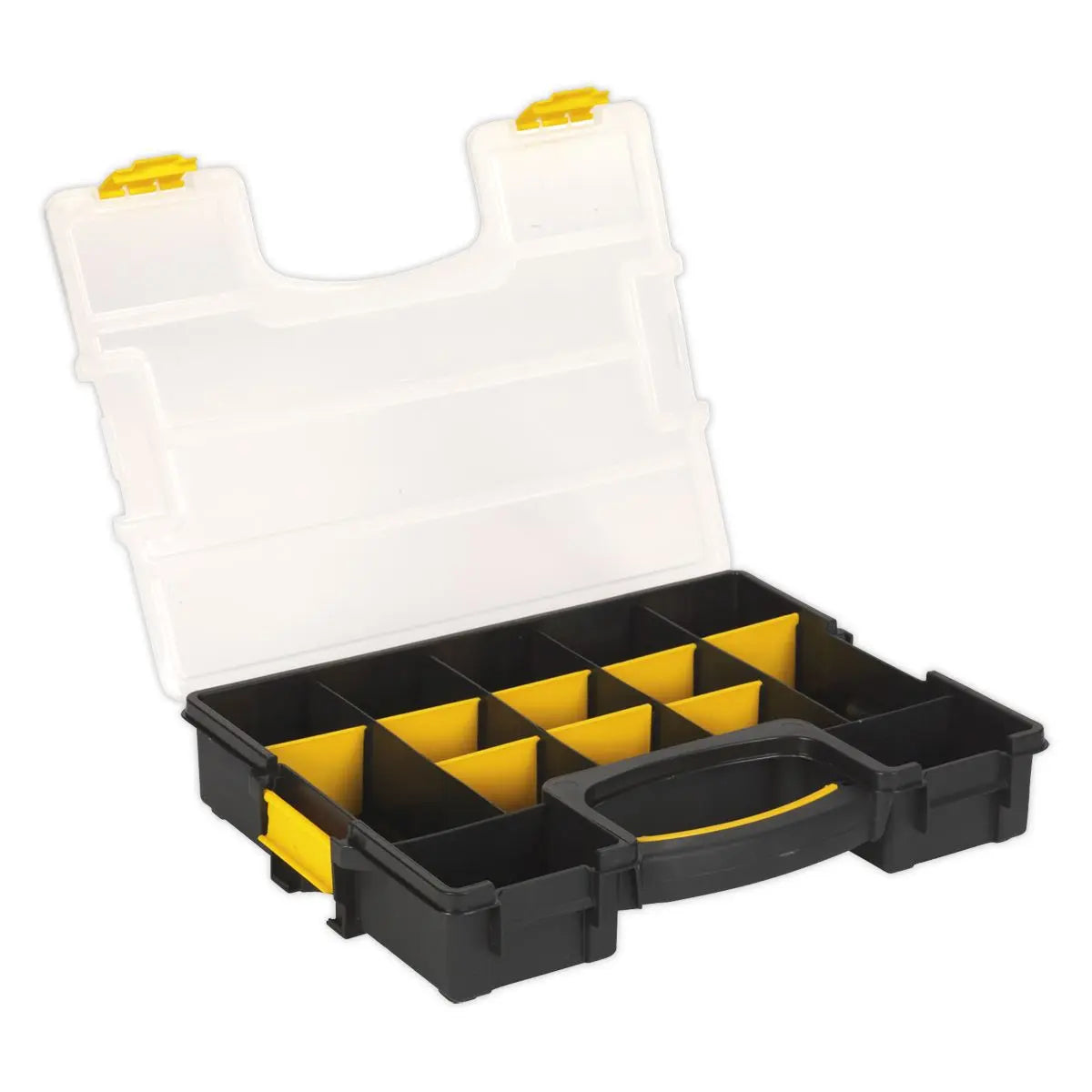 Sealey Stackable Parts Storage Case with Removable Compartments Tray Fixings 