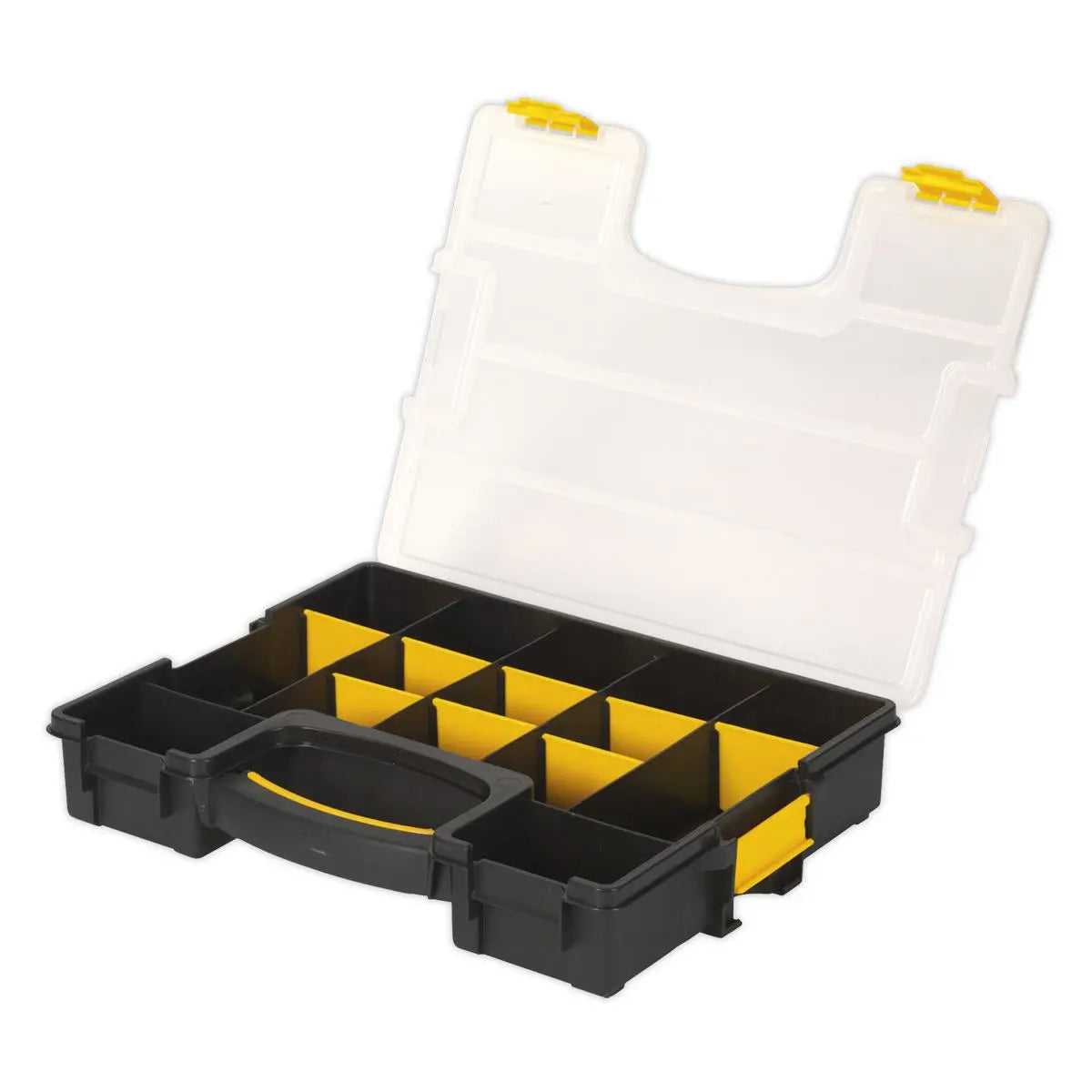 Sealey Stackable Parts Storage Case with Removable Compartments Tray Fixings 