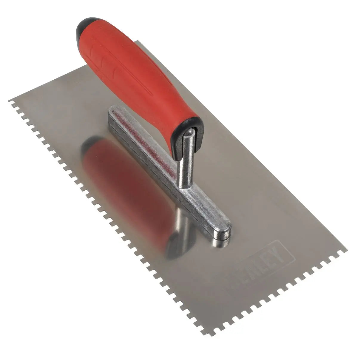 Sealey Stainless Steel 270mm Notched Trowel - Rubber Handle - 4mm  White Rose Tools