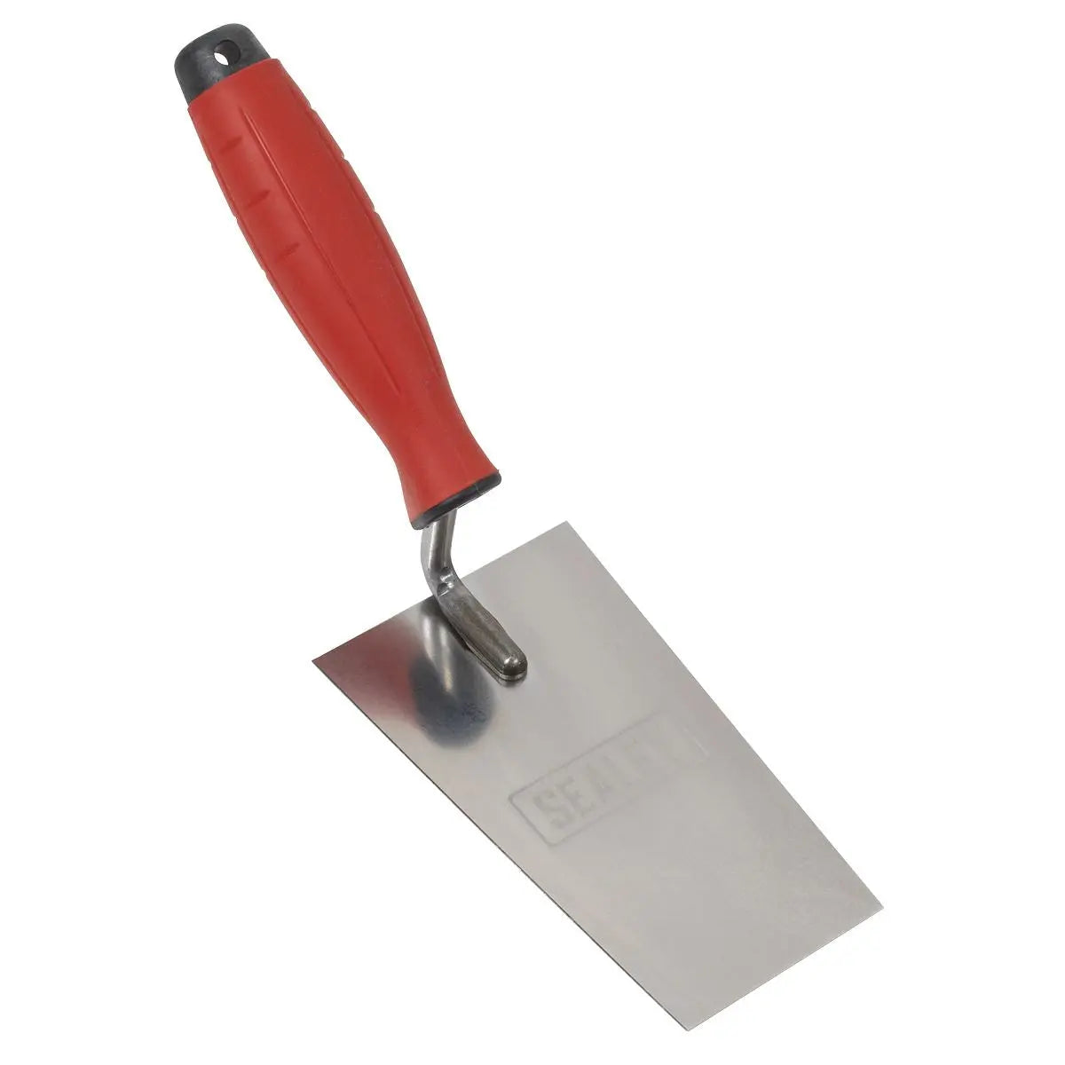 Sealey Stainless Steel Filler Trowel  - Rubber Handle - 140mm  White Rose Tools