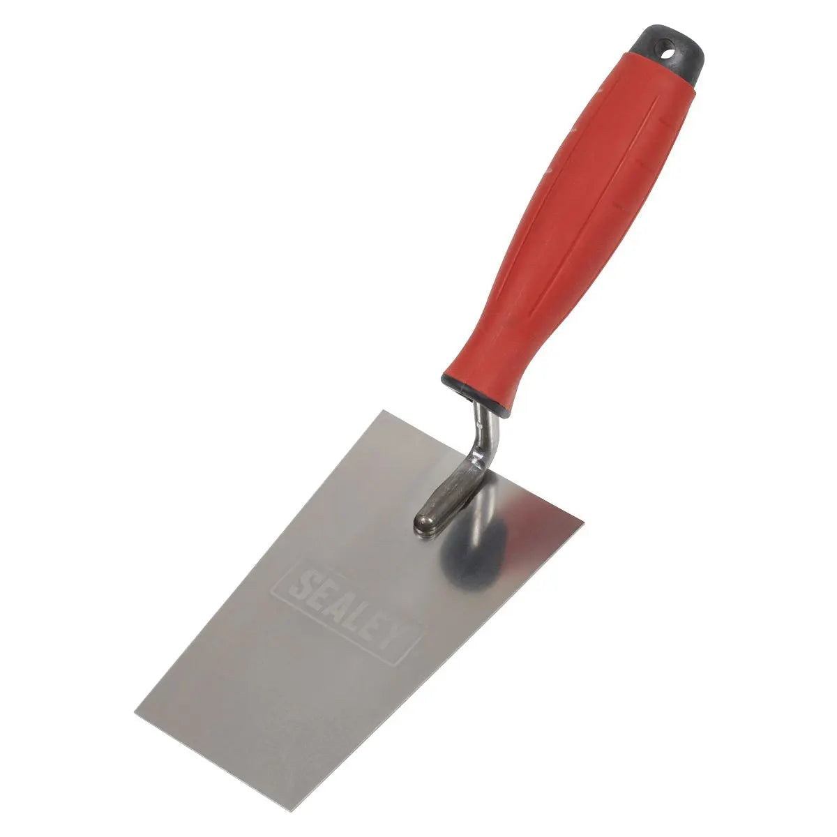 Sealey Stainless Steel Filler Trowel  - Rubber Handle - 140mm  White Rose Tools
