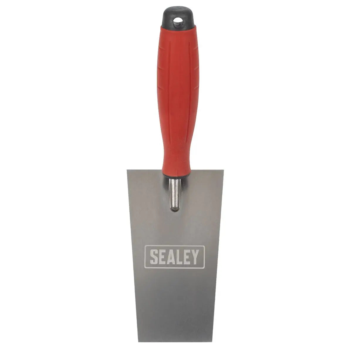 Sealey Stainless Steel Filler Trowel  - Rubber Handle - 140mm  White Rose Tools