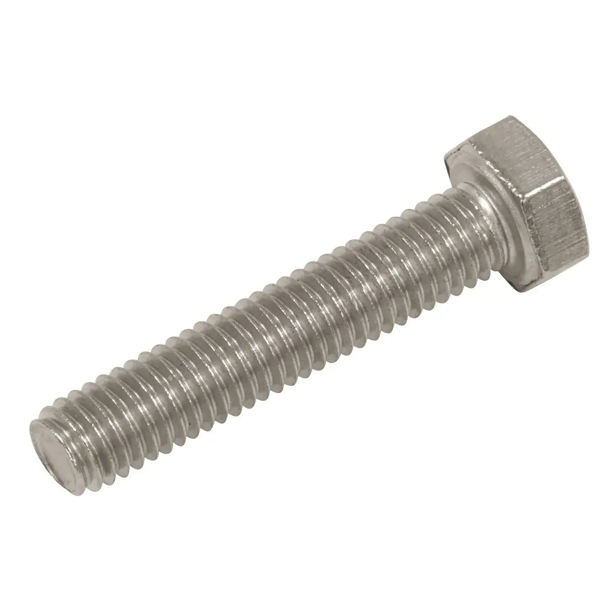 Sealey Stainless Steel Hex Head Set Screw DIN 933 - M5 X 25 A2 - Pack of 50  White Rose Tools