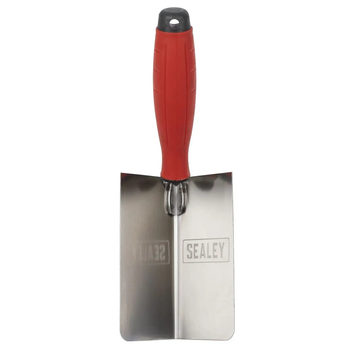 Sealey Stainless Steel Internal Corner Trowel - Rubber Handle - 120 x 60mm  White Rose Tools