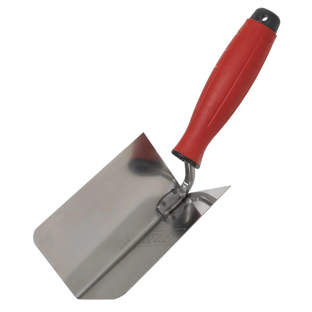 Sealey Stainless Steel Internal Corner Trowel - Rubber Handle - 120 x 60mm  White Rose Tools