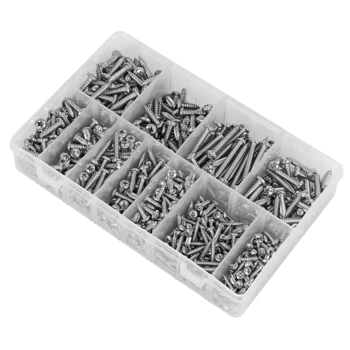 Sealey Stainless Steel Self-Tapping Screw Assortment 700pc  White Rose Tools