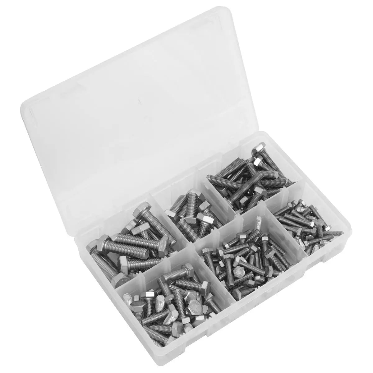 Sealey Stainless Steel Setscrew Assortment 150pc M5-M10  White Rose Tools