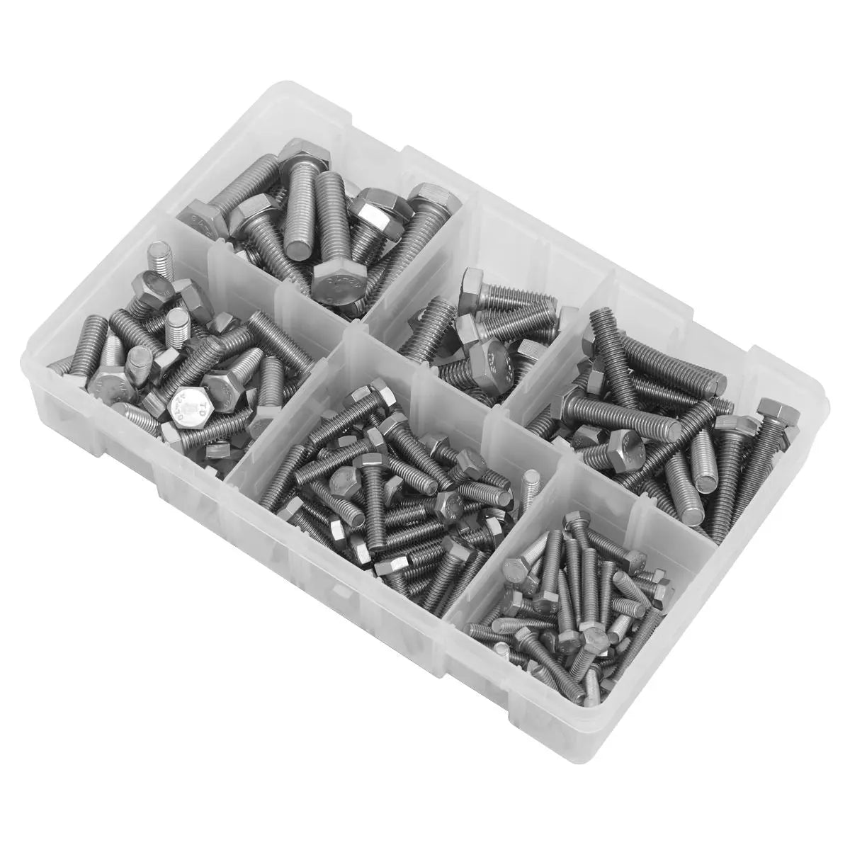 Sealey Stainless Steel Setscrew Assortment 150pc M5-M10  White Rose Tools