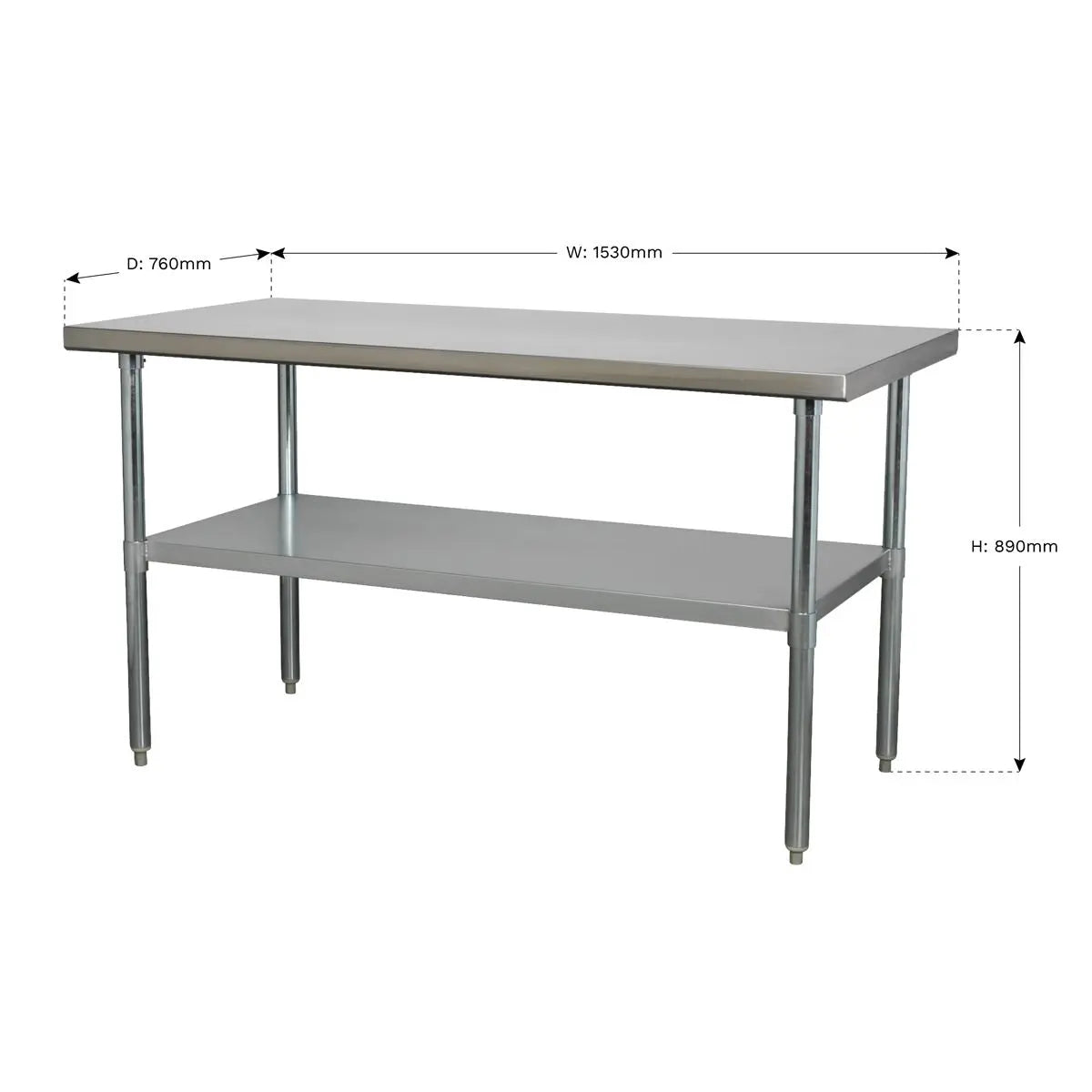 Sealey Stainless Steel Workbench 1.5m 