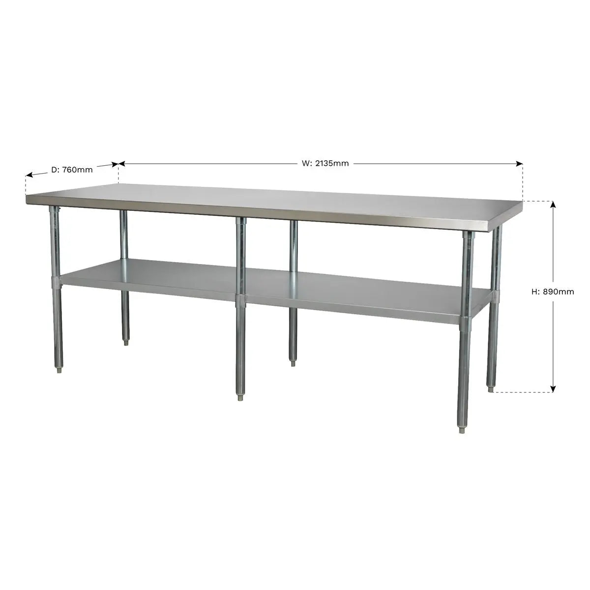 Sealey Stainless Steel Workbench 2.1m 