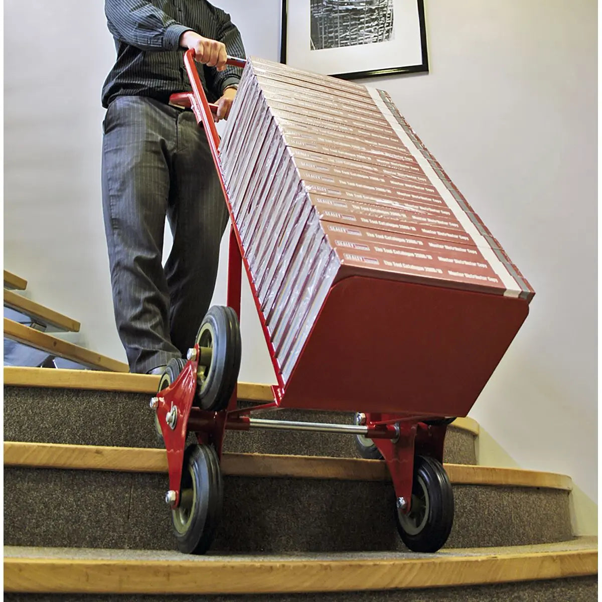 Sealey Stair Climbing Sack Truck with Solid Tyres 150kg Capacity 