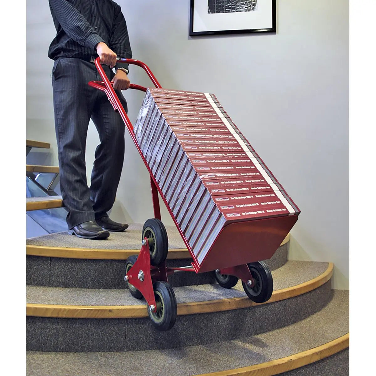 Sealey Stair Climbing Sack Truck with Solid Tyres 150kg Capacity 