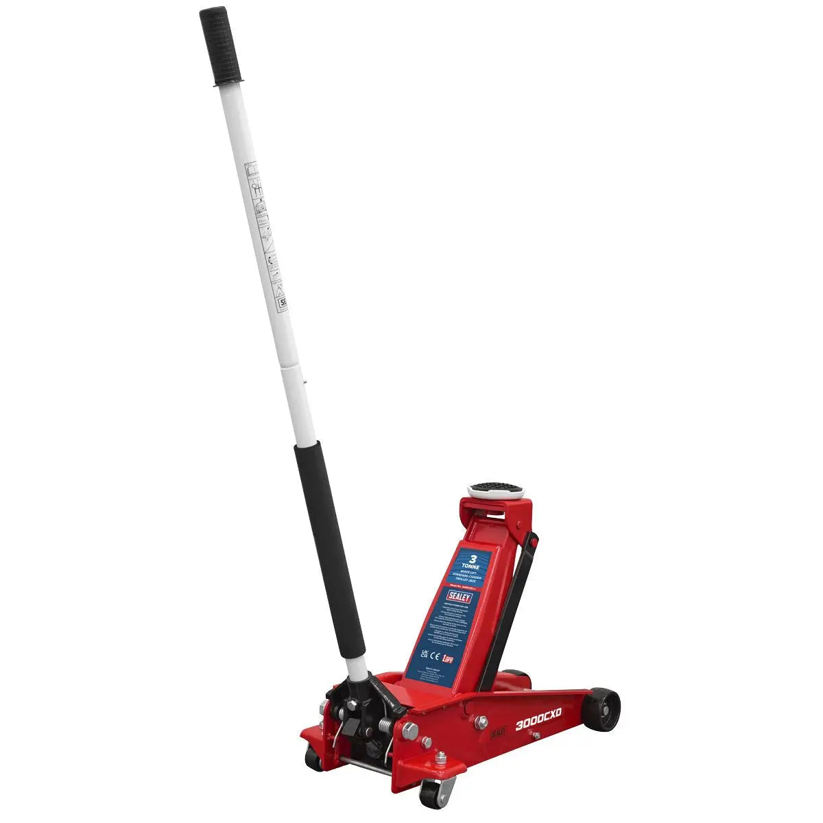 Sealey Standard Chassis Trolley Jack 3 Tonne  White Rose Tools